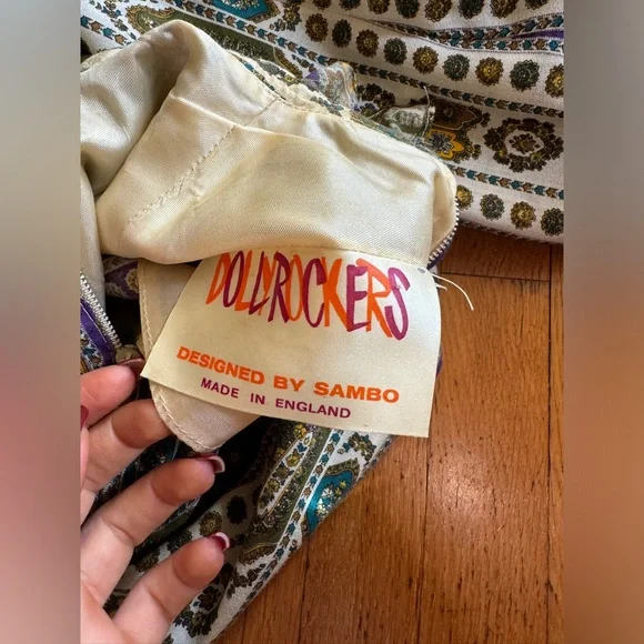 70s Vintage Dollyrockers Victorian Revival Maxi Dress - Picture 9 of 9